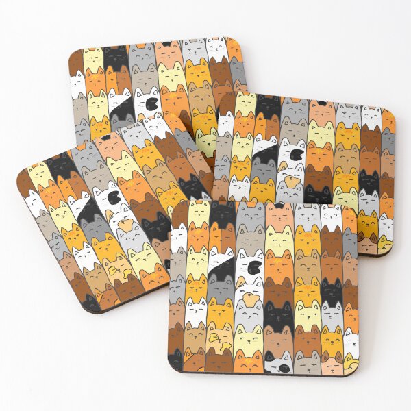 Item preview, Cute Cat Pattern illustration - Cosy Neutral Kittens Repeat Design  designed and sold by alanamaeart.