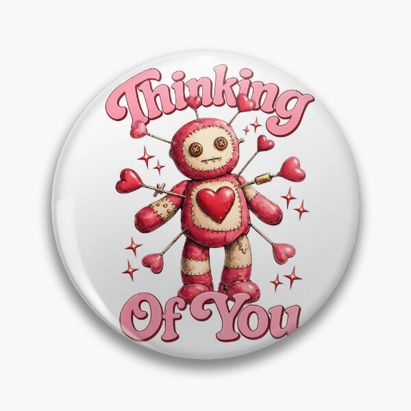 Item preview, Cute Creepy Valentine Design with Voodoo Doll Character, Gothic Love Art, Alternative Romantic Illustration designed and sold by JoyBoyStudio1.
