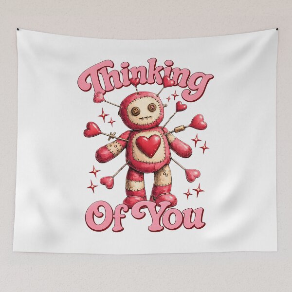 Item preview, Cute Creepy Valentine Design with Voodoo Doll Character, Gothic Love Art, Alternative Romantic Illustration designed and sold by JoyBoyStudio1.