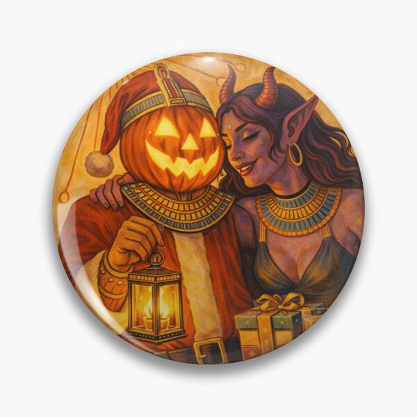 Item preview, Headless Horseman Santa Night with Demon Beauty — Ancient Egyptian Style designed and sold by TheHorsemanRidesAgain.