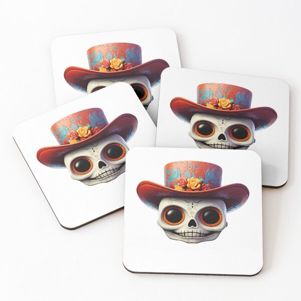 Item preview, Elegant Sugar Skull with Floral Hat Illustration designed and sold by DesignArtist.ia.