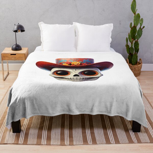 Item preview, Elegant Sugar Skull with Floral Hat Illustration designed and sold by DesignArtist.ia.