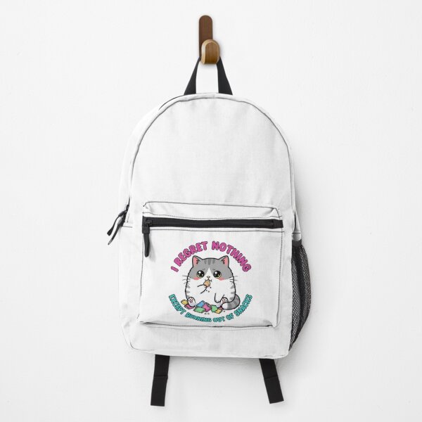 Item preview, Kawaii Cat Regret Nothing Snack Lover designed and sold by InkInduldge.