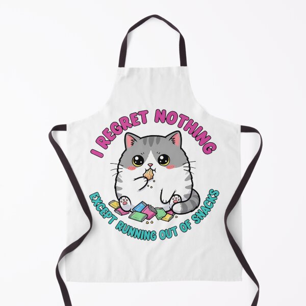 Item preview, Kawaii Cat Regret Nothing Snack Lover designed and sold by InkInduldge.