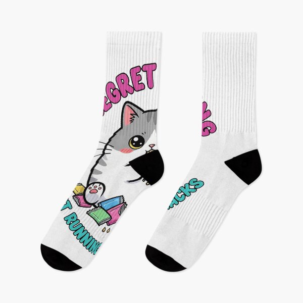 Item preview, Kawaii Cat Regret Nothing Snack Lover designed and sold by InkInduldge.