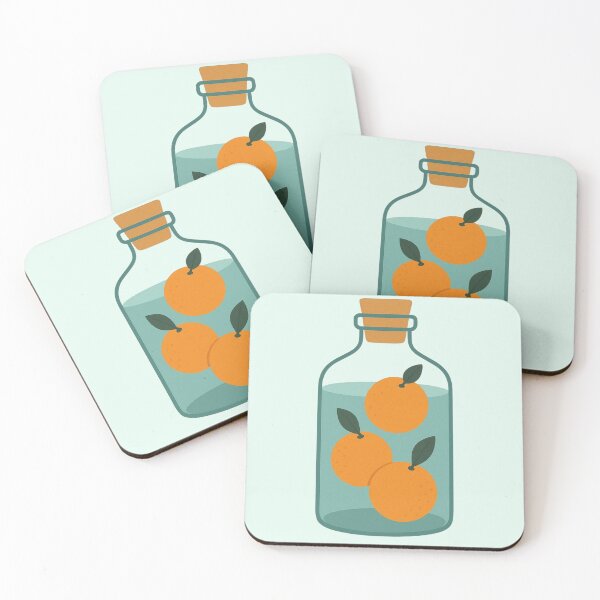 Item preview, Oranges in a bottle – minimalist illustration designed and sold by Aloloco.