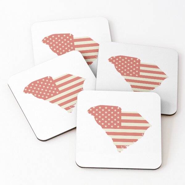 Item preview, South Carolina USA Flag Silhouette – Stars and Stripes State Outline designed and sold by Paper Drip.