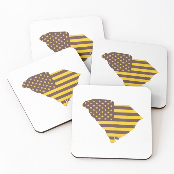 Item preview, South Carolina USA Flag Silhouette – Stars and Stripes State Outline designed and sold by Paper Drip.