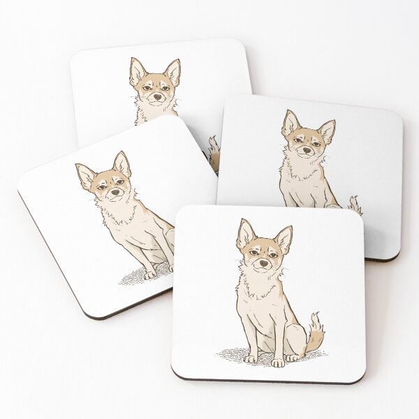Item preview, Cute Beige Chihuahua Sitting – Hand Drawn Dog Illustration designed and sold by The Grumpy Pet Club.