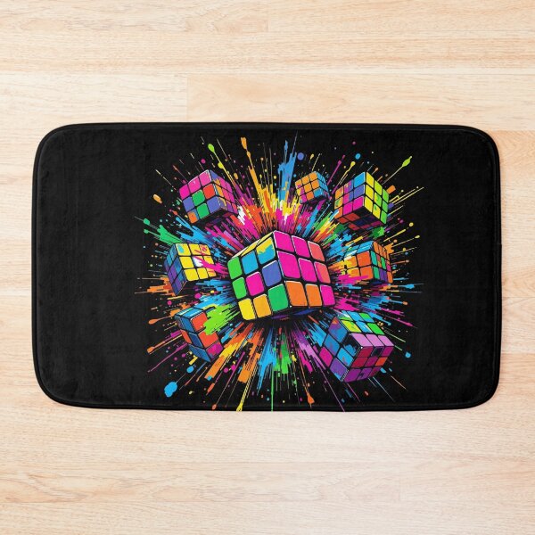 Item preview, Color Chaos Cube – Explosive Geometry in Motion designed and sold by PixelVibe782.