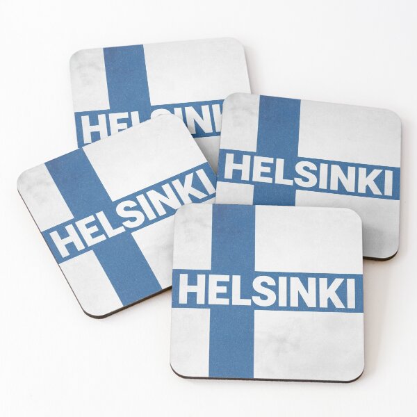Item preview, Helsinki Finland Flag Retro Vintage Distressed Design designed and sold by RDproject.