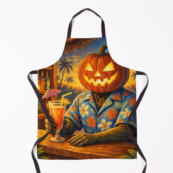 Item preview, Headless Horseman at the Tiki Bar - Vintage 1950s Illustration designed and sold by TheHorsemanRidesAgain.