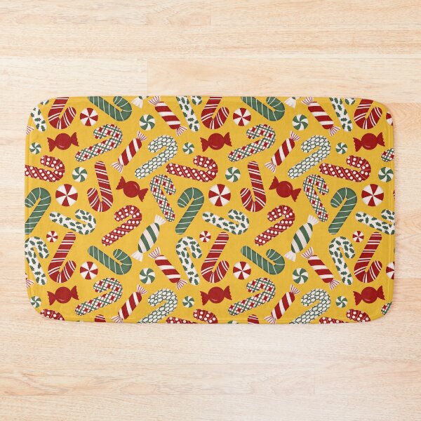 Item preview, Candies & Candy Canes - Multicolored on Bright Yellow designed and sold by thecolorbirdie.