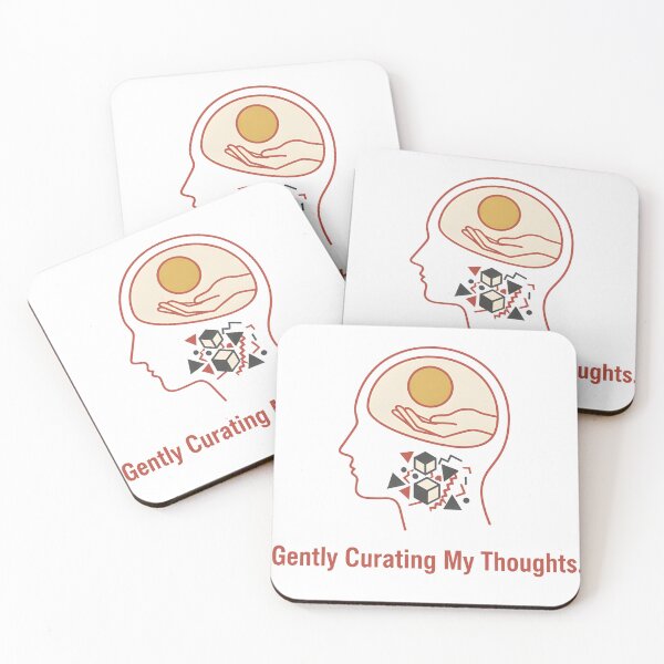 Item preview, Mindfulness Illustration Gently Curating My Thoughts Mental Health designed and sold by Fuechse.