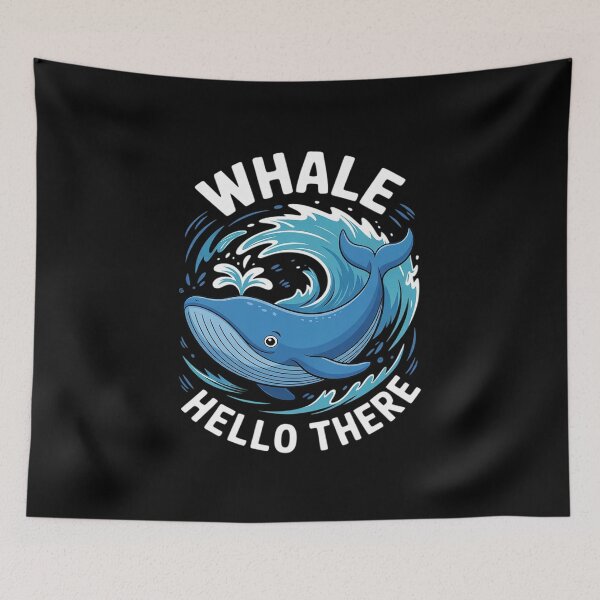 Item preview, Whale Hello There Funny Whale Cute Blue Whale designed and sold by KotexTemu.