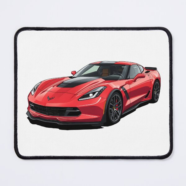 Item preview, Red Chevrolet Corvette C7 American Sports Car Sticker designed and sold by PalmixArt.