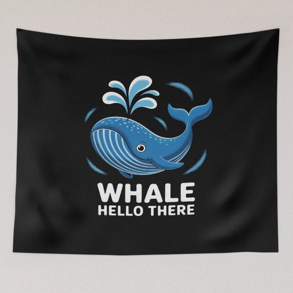 Item preview, Whale Hello There Whales BlueWhale Ocean Humpback Whale Sea designed and sold by KotexTemu.