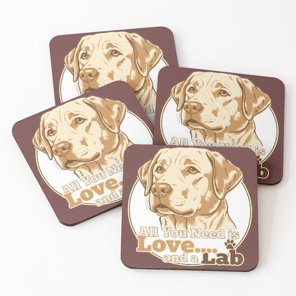 Item preview, Labrador Retriever dog motif All You Need is Love and a Lab designed and sold by Fuechse.