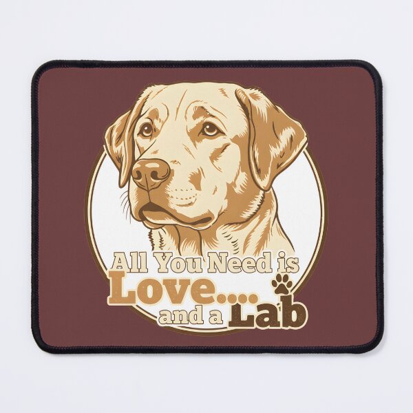 Item preview, Labrador Retriever dog motif All You Need is Love and a Lab designed and sold by Fuechse.