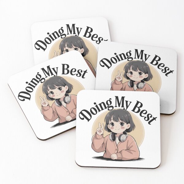 Item preview, Doing My Best Lo-Fi Anime Positive Affirmation Typography Art designed and sold by GiftsForge.