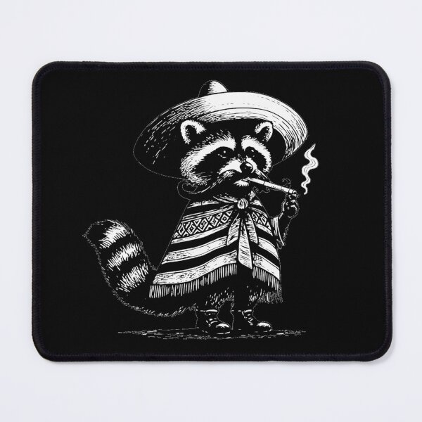 Item preview, Smoking Raccoon With Sombrero trash panda drunk raccoon  designed and sold by zuzzelek44.
