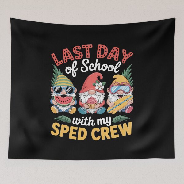 Item preview, Last Day Of School With My SPED Teacher Crew Gnomies Summer  designed and sold by InspiredFoul.