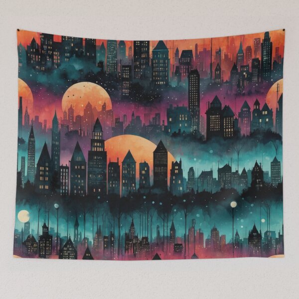 Artikelvorschau, Seamless pattern of cityscapes entworfen und verkauft von PandorasWelt.