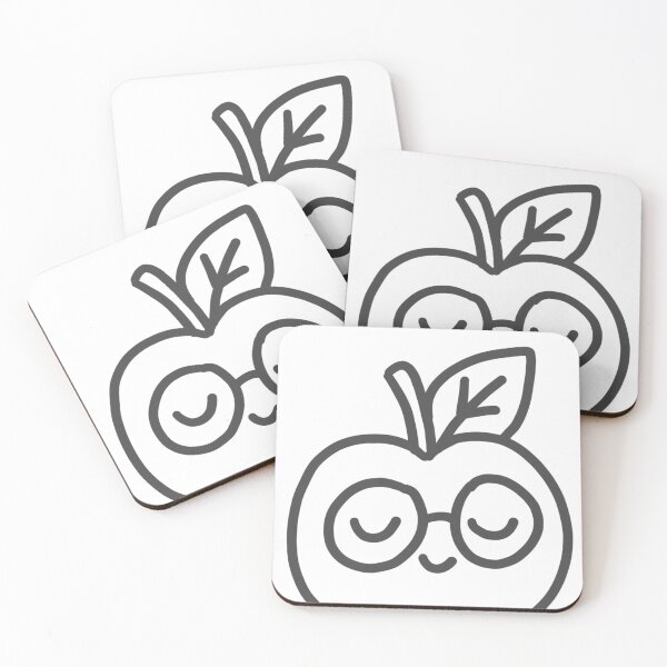Item preview, Apple with Glasses by DRAW WITH BOO designed and sold by DRAW-WITH-BOOO.