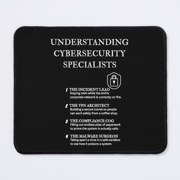 Item preview, The Human Firewall Cybersecurity Typography – Black designed and sold by PsyFlow35.