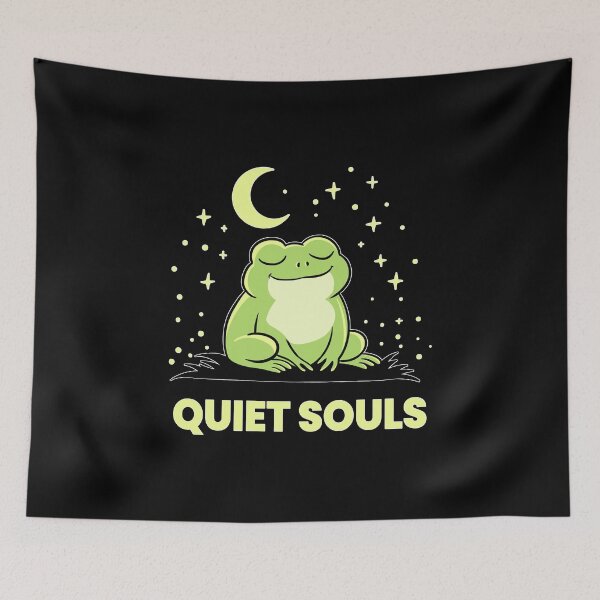 Item preview, Quiet Souls – Peaceful Frog Night Illustration designed and sold by Kewessthetic.