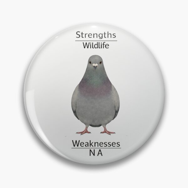 Item preview, Strengths Wildlife Weaknesses N A Pigeon designed and sold by ChirpInc.