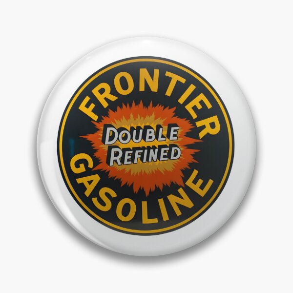 Artikelvorschau, Vintage Frontier Double Refined Benzin Rundschild entworfen und verkauft von CharlieDesings.