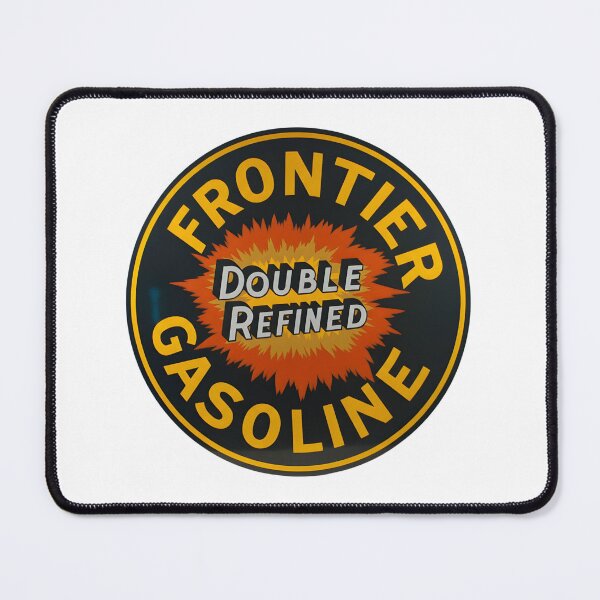 Item preview, Vintage Frontier Double Refined Gasoline Circular Sign designed and sold by CharlieDesings.