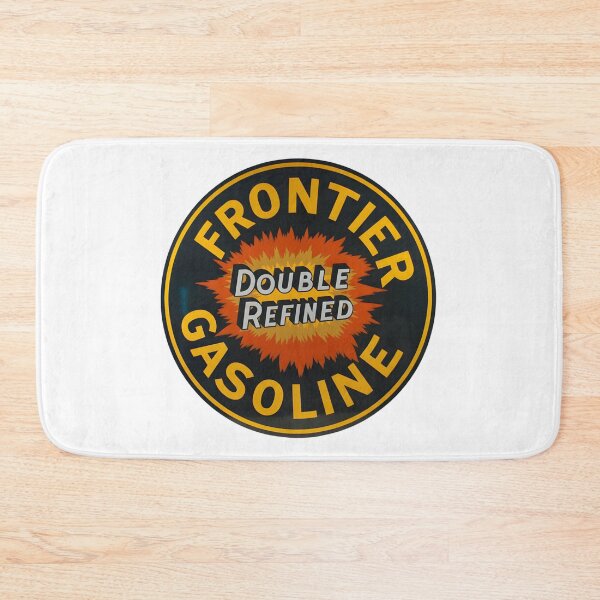 Item preview, Vintage Frontier Double Refined Gasoline Circular Sign designed and sold by CharlieDesings.
