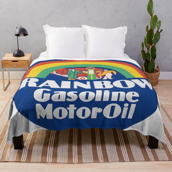 Item preview, Vintage Rainbow Gasoline and Motor Oil Circular Sign designed and sold by CharlieDesings.