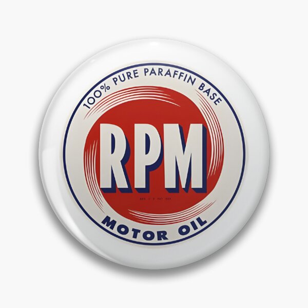 Item preview, Classic RPM Motor Oil 100% Pure Paraffin Base Round Sign designed and sold by CharlieDesings.