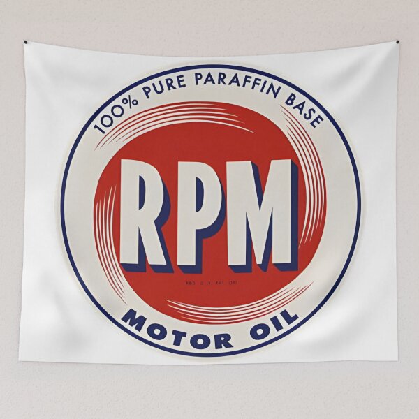 Item preview, Classic RPM Motor Oil 100% Pure Paraffin Base Round Sign designed and sold by CharlieDesings.