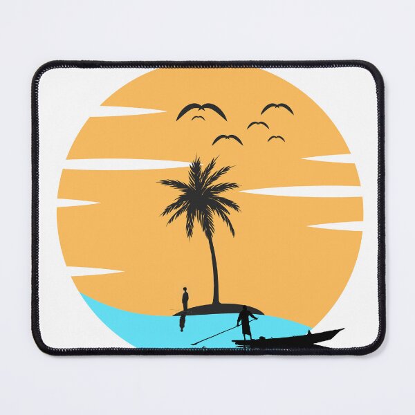 Item preview, Vibrant Tropical Island Fishing Sunset designed and sold by AlifUX-Market.