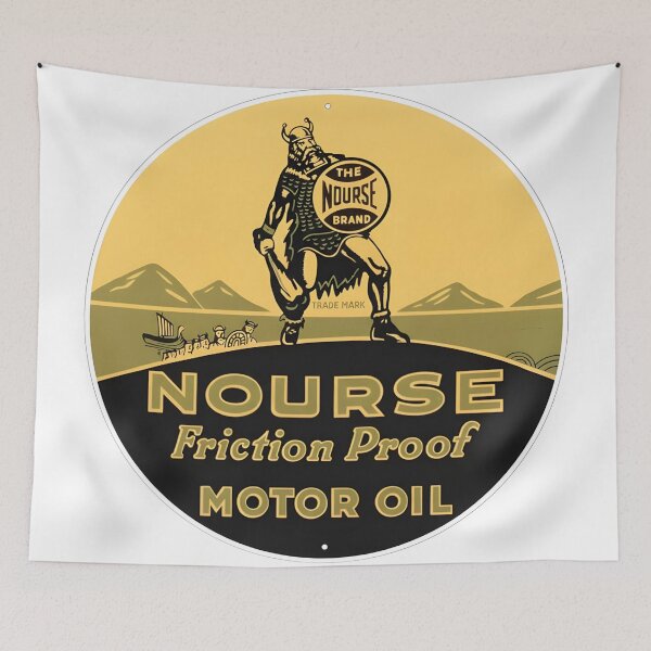 Item preview, Antique Nourse Friction Proof Motor Oil Viking Brand Sign designed and sold by CharlieDesings.