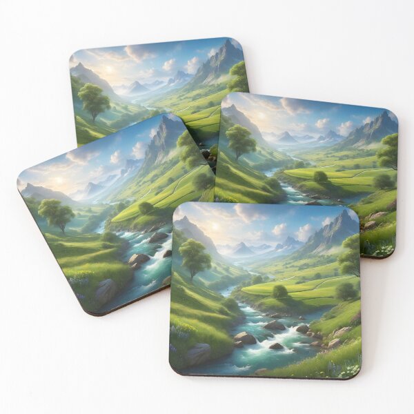 Item preview, Enchanted Wilderness Scenic Landscape – Serene Nature Art Print designed and sold by PrithviApparels.