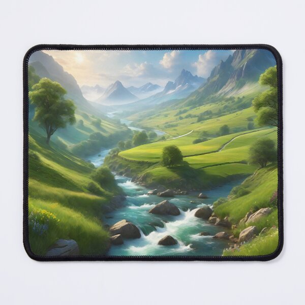 Item preview, Enchanted Wilderness Scenic Landscape – Serene Nature Art Print designed and sold by PrithviApparels.