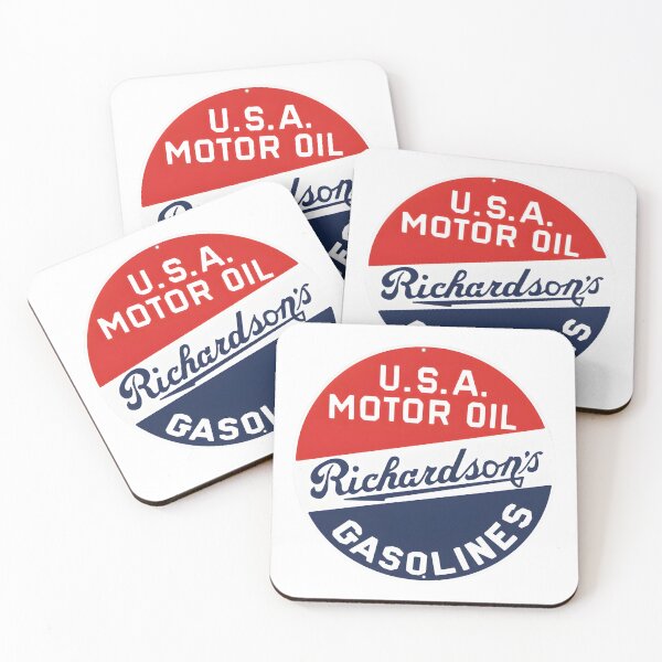 Item preview, Vintage Richardson's U.S.A. Motor Oil and Gasolines Retro Sign designed and sold by CharlieDesings.