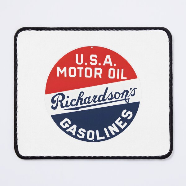 Item preview, Vintage Richardson's U.S.A. Motor Oil and Gasolines Retro Sign designed and sold by CharlieDesings.