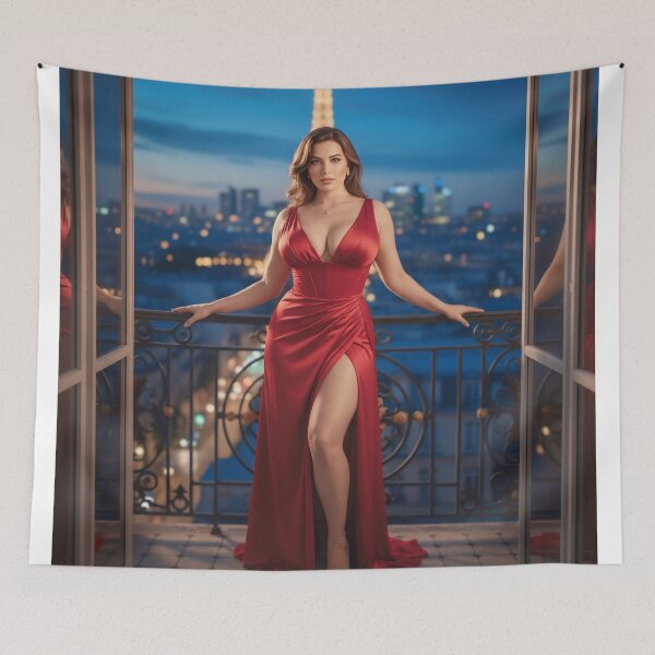 Item preview, Crimson Seduction Over Paris designed and sold by SunsetAngelsAI.