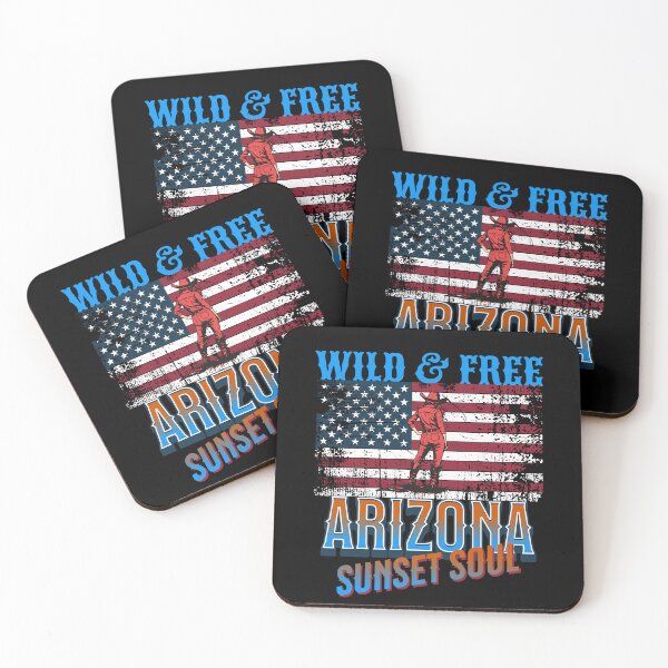 Item preview, Arizona Sunset Soul Vintage Western Flag Silhouette designed and sold by gomofo1974.
