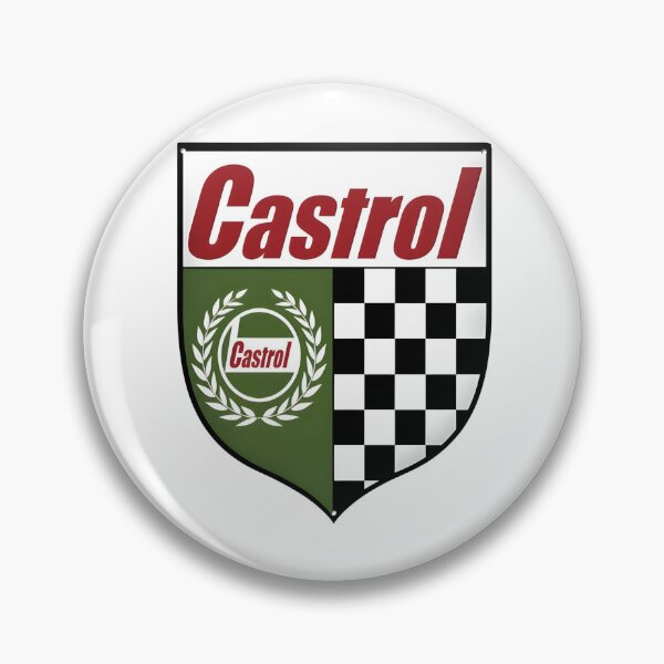 Item preview, Vintage Castrol Motor Oil Racing Shield Sign with Checkered Flag designed and sold by CharlieDesings.
