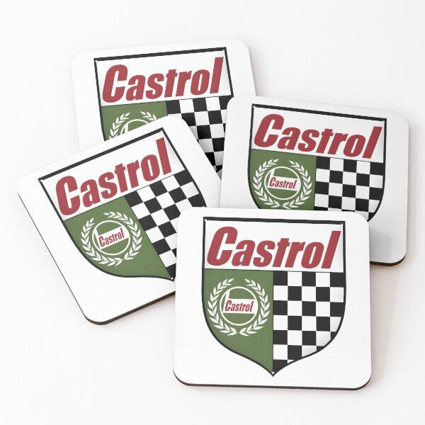 Item preview, Vintage Castrol Motor Oil Racing Shield Sign with Checkered Flag designed and sold by CharlieDesings.