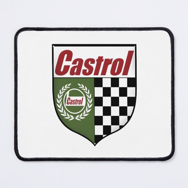 Item preview, Vintage Castrol Motor Oil Racing Shield Sign with Checkered Flag designed and sold by CharlieDesings.