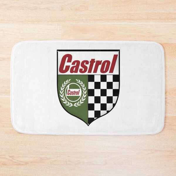 Item preview, Vintage Castrol Motor Oil Racing Shield Sign with Checkered Flag designed and sold by CharlieDesings.