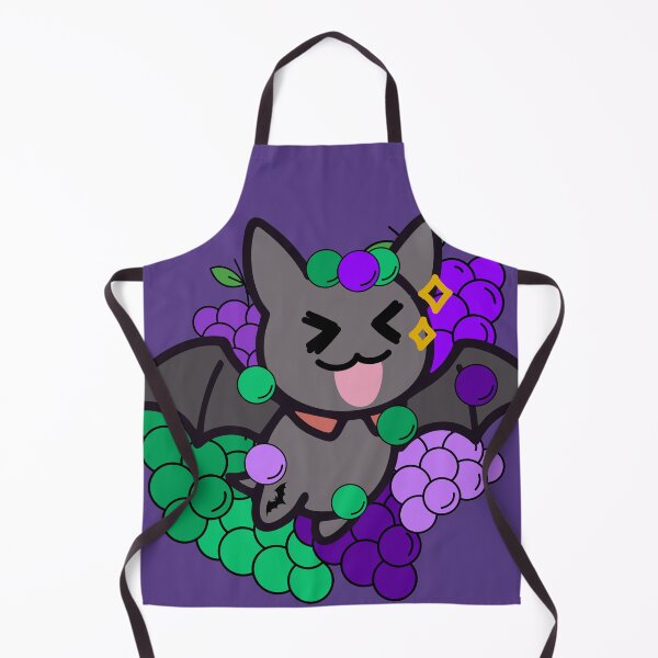 Item preview, Happy Kawaii Bat with Purple Grapes - Whimsical Fruit Bat designed and sold by Kanniax.